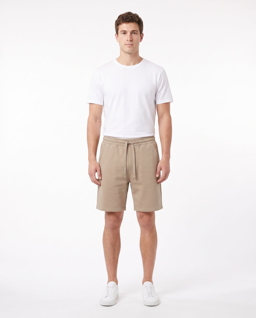 Men's Heavyweight Short in Sand, front view