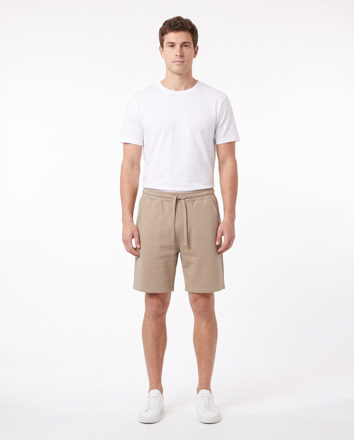 Men's Heavyweight Short in Sand, front view