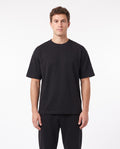 Men's Heavyweight Blank Tee in Black, front view