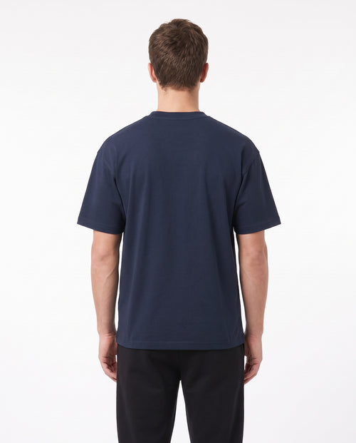 Men's Heavyweight Blank Tee in Navy, back view