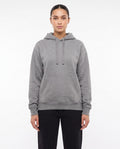 Women's Heavyweight Hoodie in Grey Marle, front view