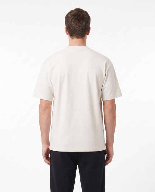 Men's Heavyweight Blank Tee in Off White, back view