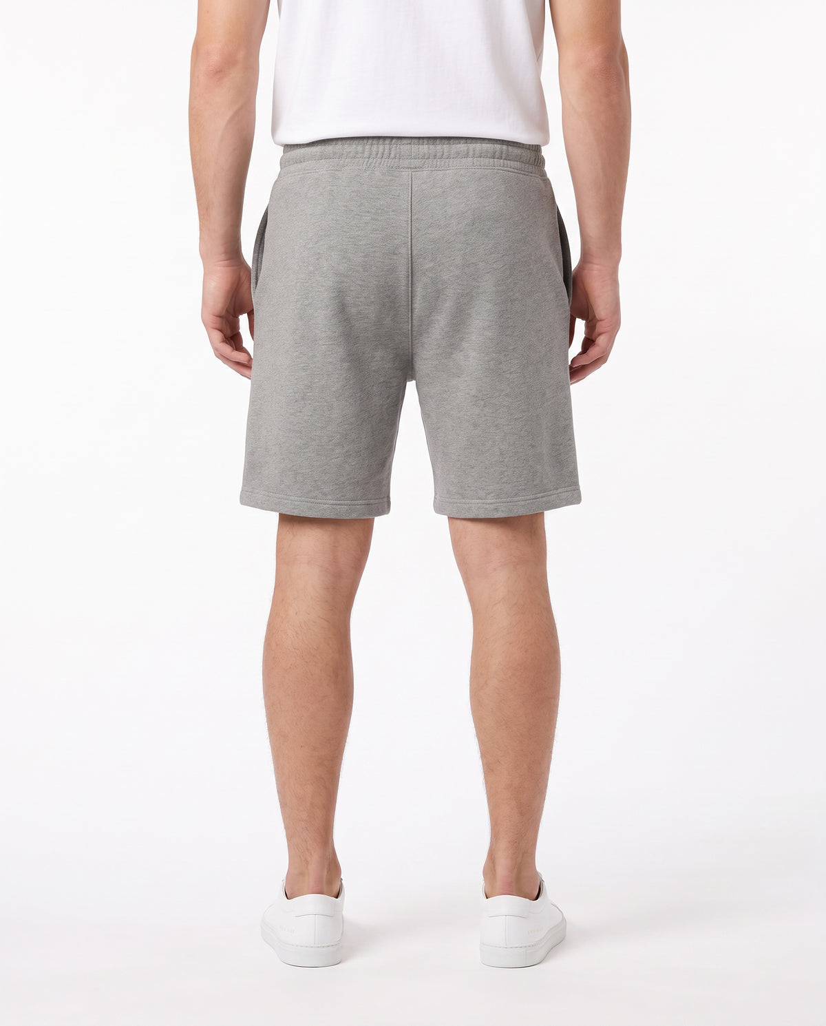 Men's Heavyweight Short in Grey Marle, back view