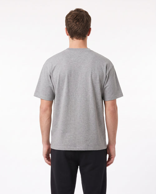 Men's Heavyweight Blank Tee in Grey Marle, back view
