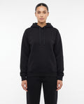 Women's Heavyweight Hoodie in Black, front view