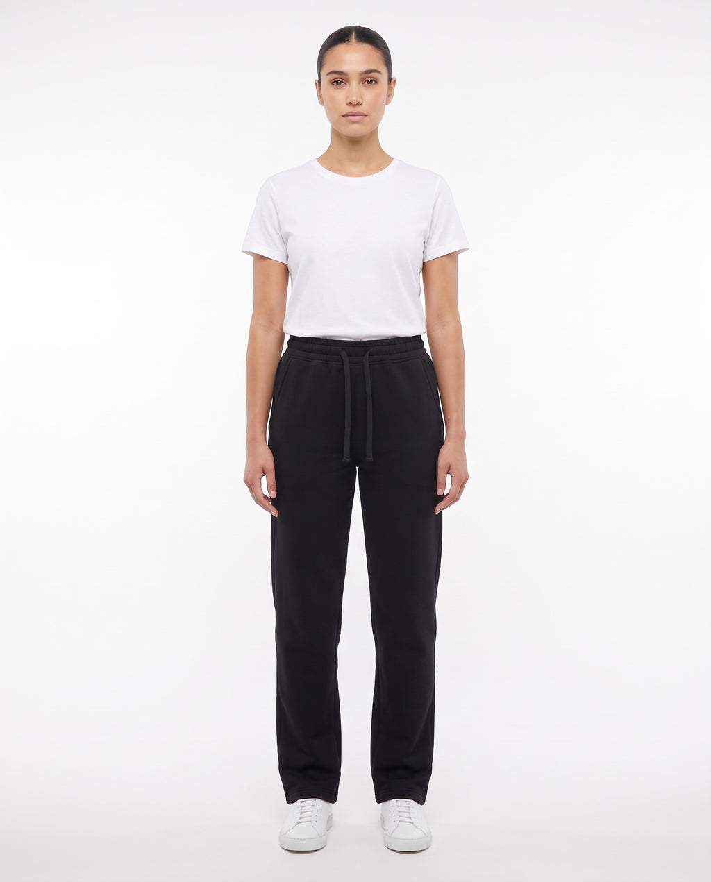 Women's Heavyweight Sweatpant in Black, front view