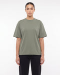 Women's Heavyweight Blank Tee in Sage, front view