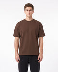 Men's Heavyweight Blank Tee in Chocolate, front view