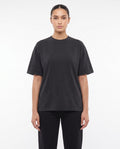 Women's Heavyweight Blank Tee in Washed Black, front view