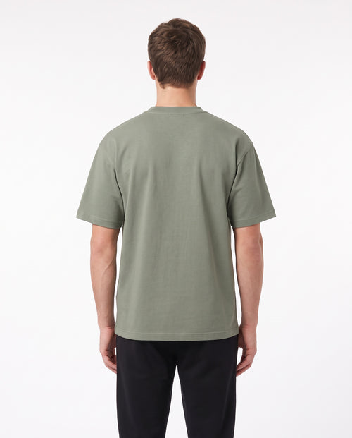 Men's Heavyweight Blank Tee in Sage, back view