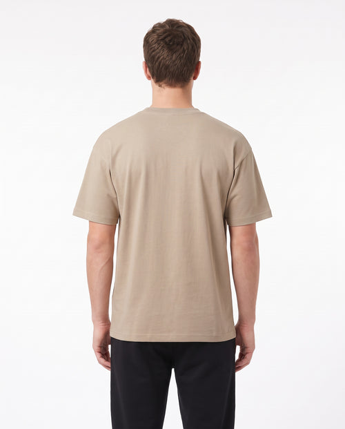 Men's Heavyweight Blank Tee in Sand, back view