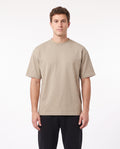 Men's Heavyweight Blank Tee in Sand, front view