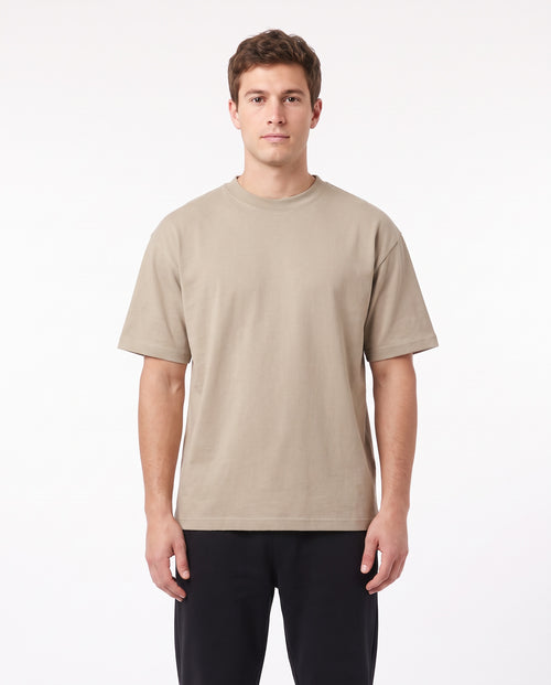 Men's Heavyweight Blank Tee in Sand, front view
