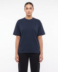 Women's Heavyweight Blank Tee in Navy, front view