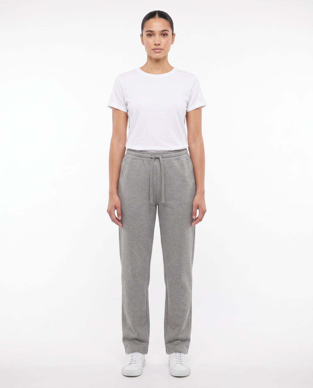 Women's Heavyweight Sweatpant in Grey Marle, front view
