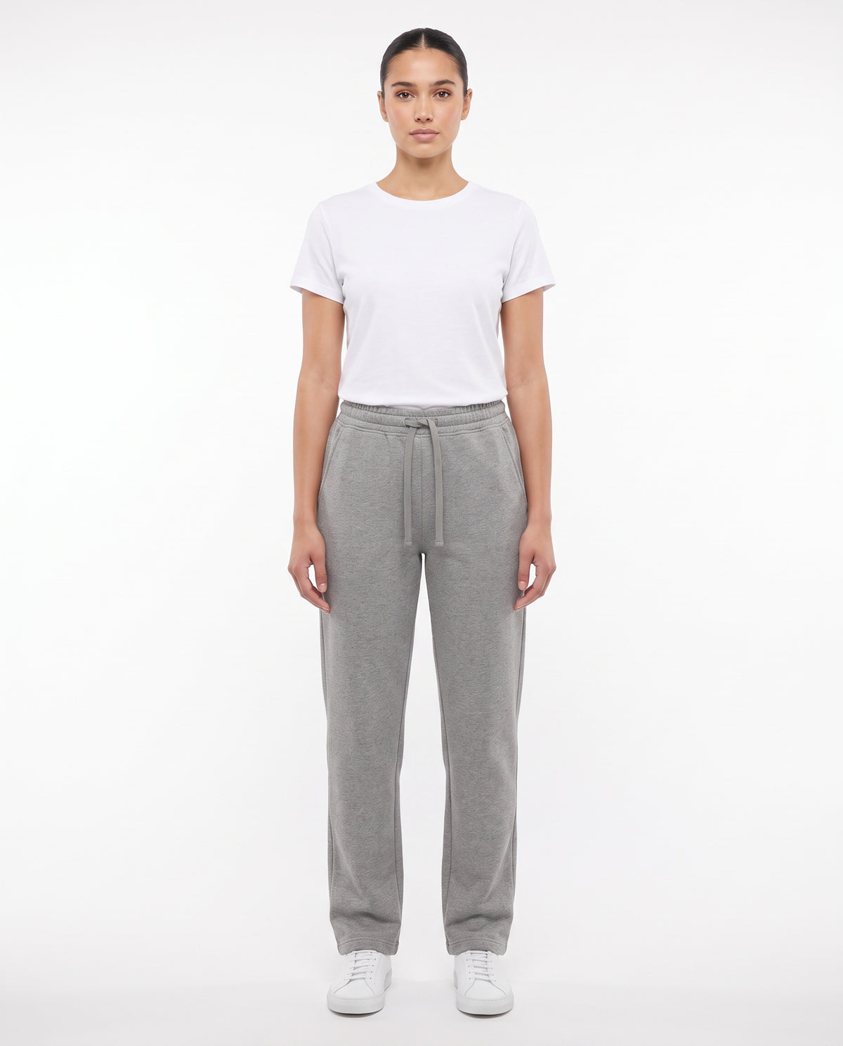 Women's Heavyweight Sweatpant in Grey Marle, front view