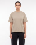 Women's Heavyweight Blank Tee in Sand, front view