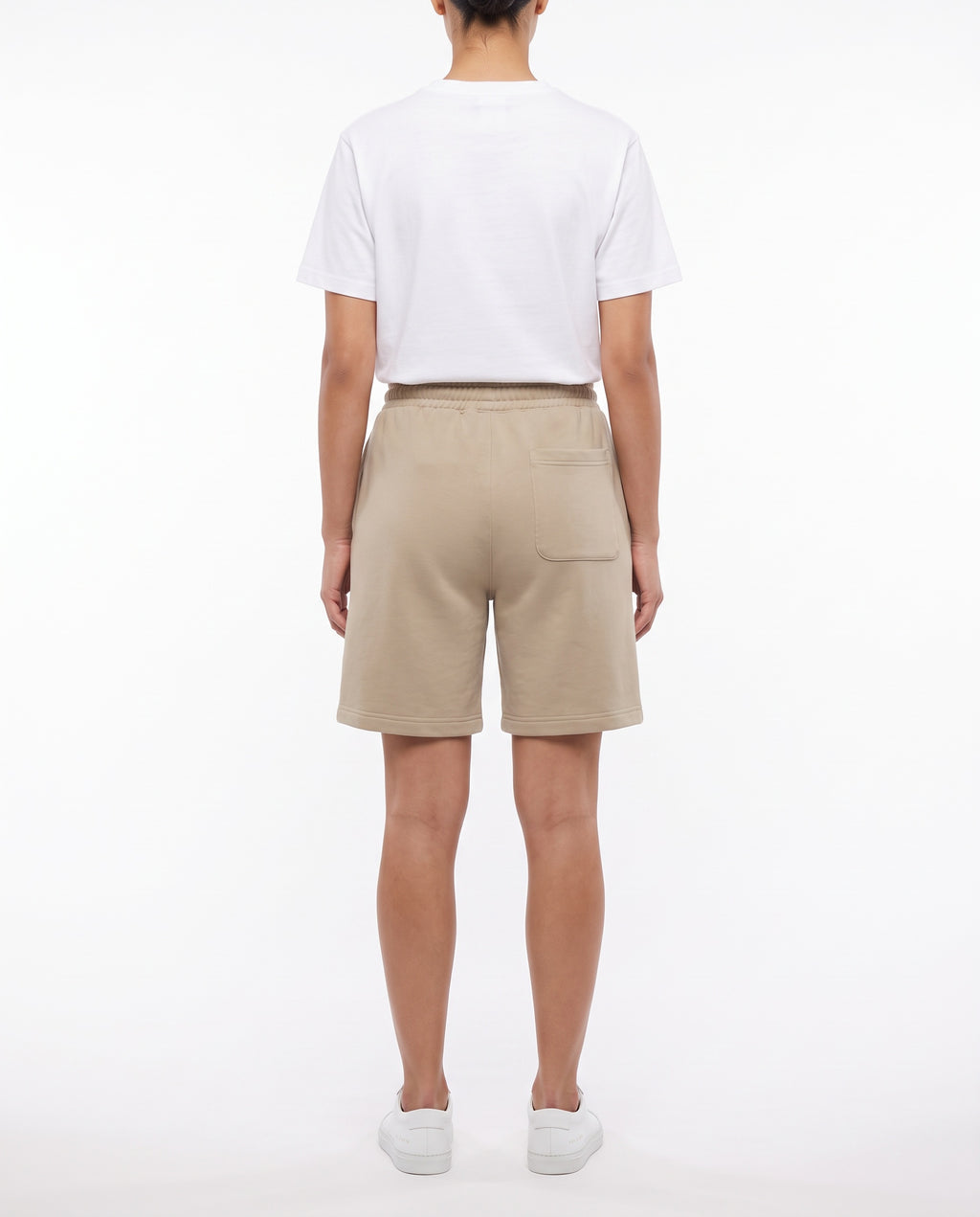 Women's Heavyweight Short in Sand, back view