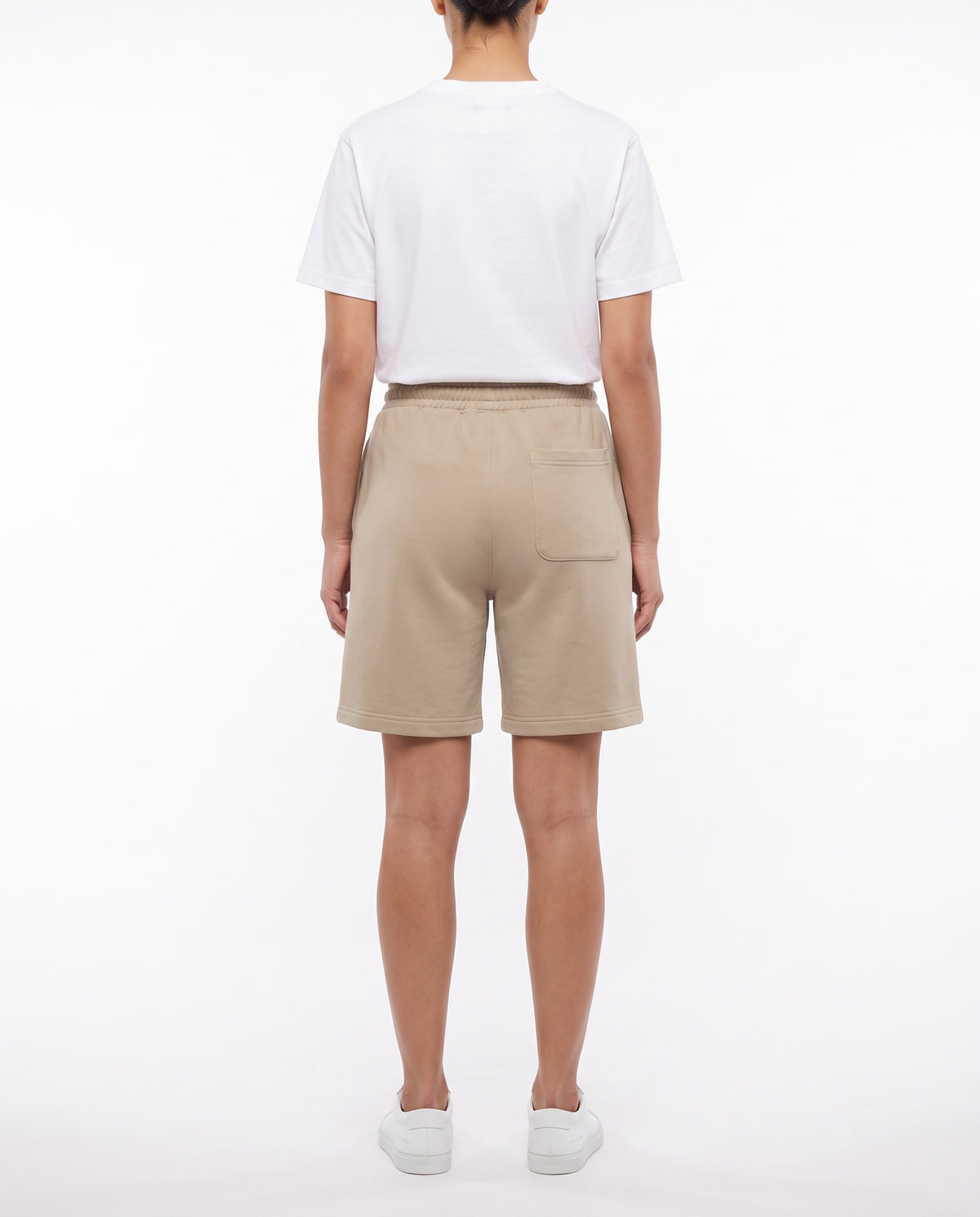 Women's Heavyweight Short in Sand, back view