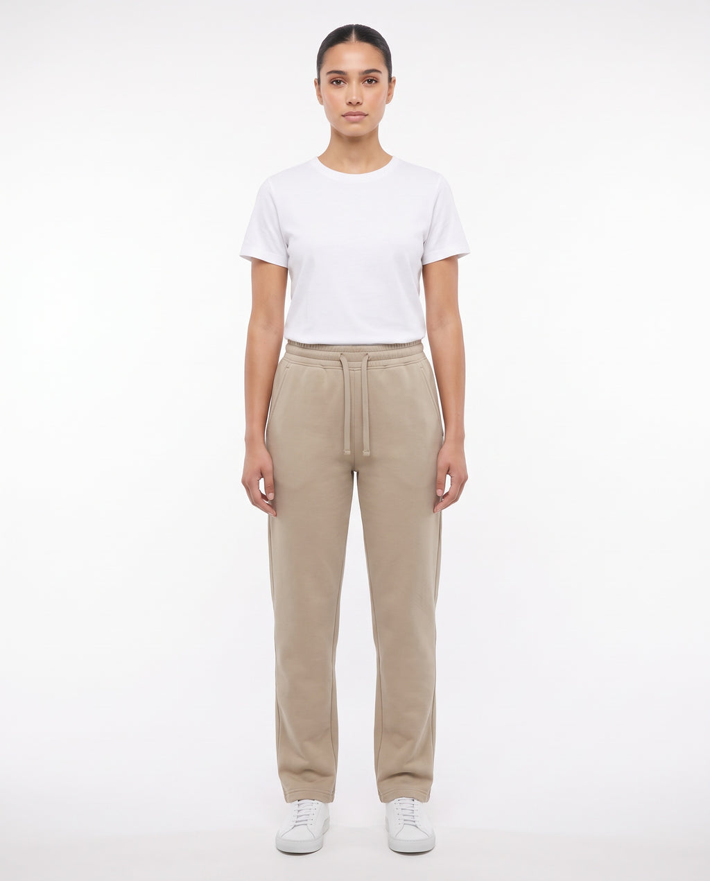 Women's Heavyweight Sweatpant in Sand, front view