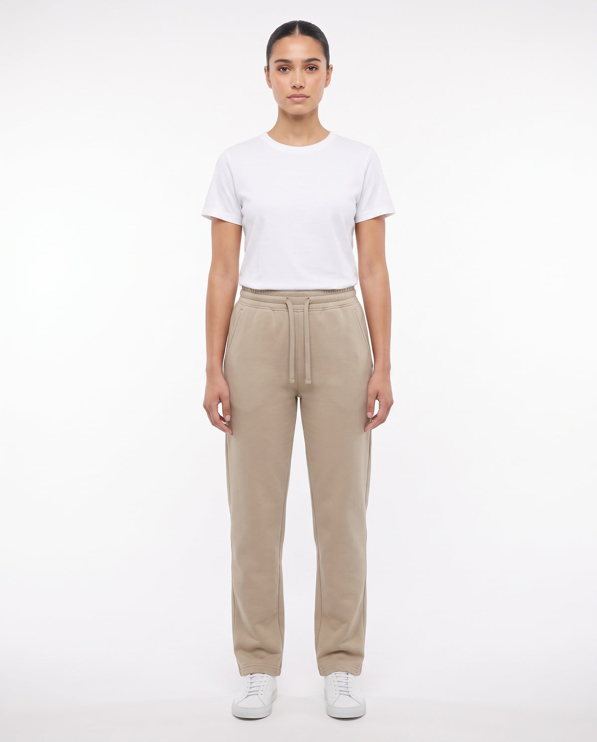 Women's Heavyweight Sweatpant in Sand, front view