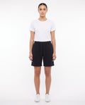 Women's Heavyweight Short in Black, front view