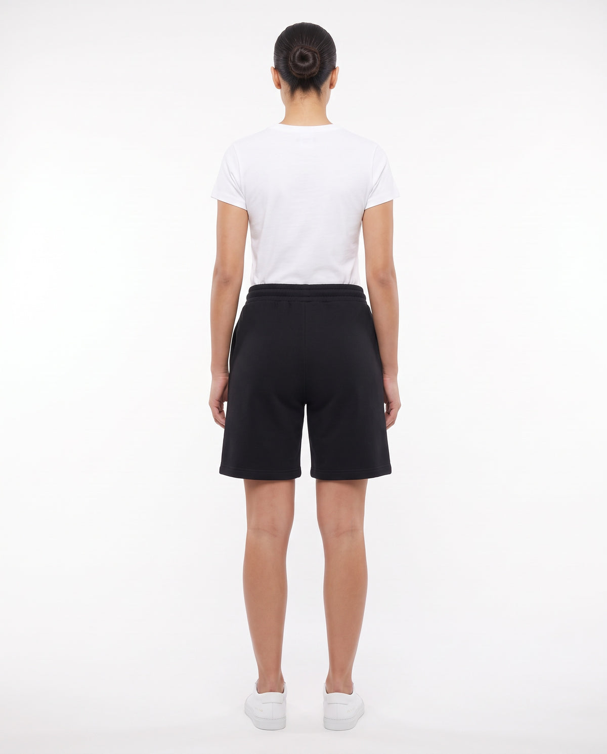 Women's Heavyweight Short in Black, back view